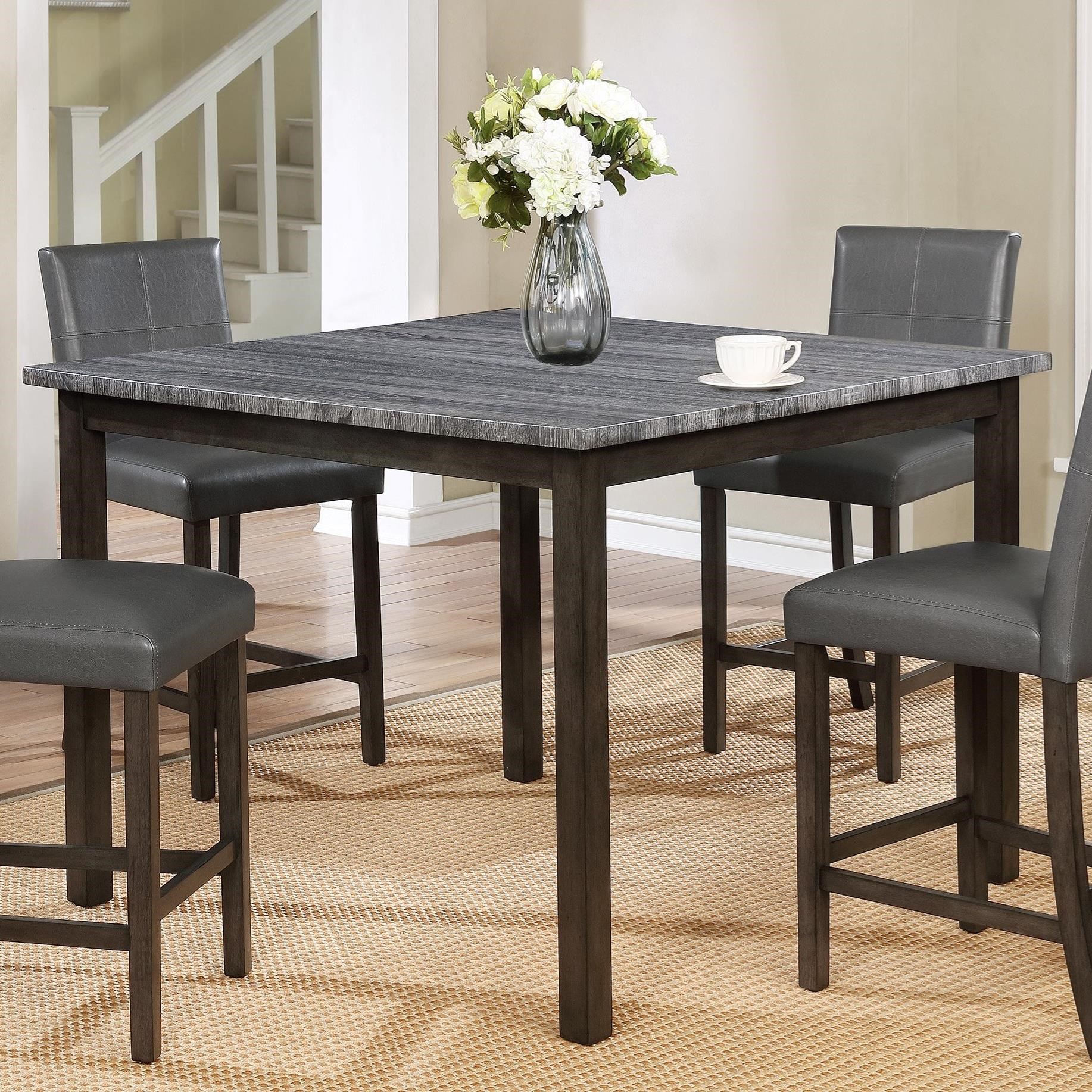 Two Tone Counter Height Dining Table with Weathered Grey Top